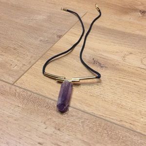 Amethyst crystal pendant